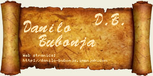 Danilo Bubonja vizit kartica
